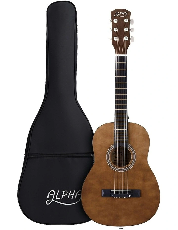 31 Steel String Acoustic Guitar Portable in Brown image 1