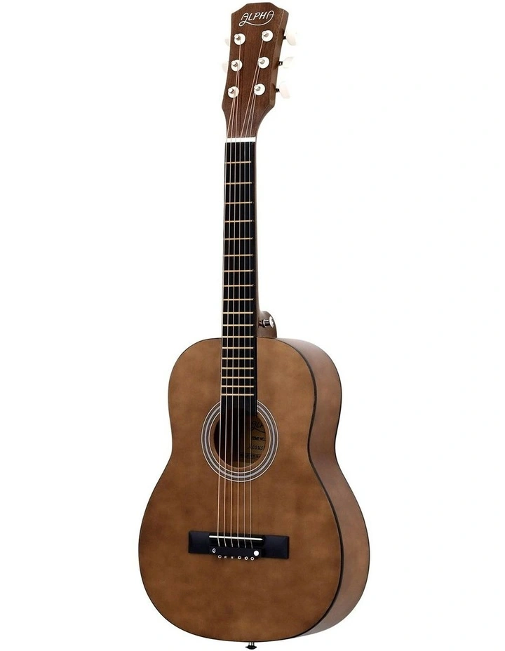 31 Steel String Acoustic Guitar Portable in Brown image 2