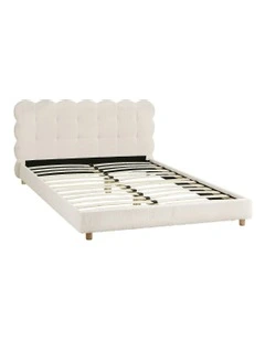 Platform Base Mattress Double Bed Frame in White