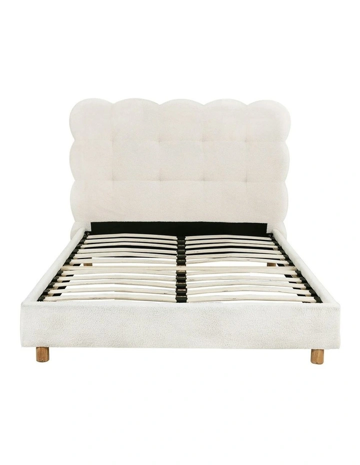 Platform Base Mattress King Bed Frame in White image 2