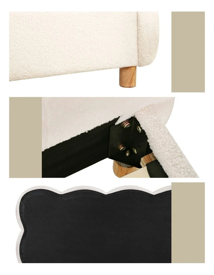 Platform Base Mattress King Bed Frame in White image 7