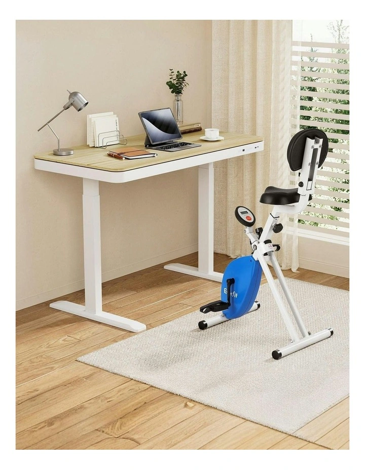 X-Bike with 120cm Automatic Standing Desk in Oak image 3