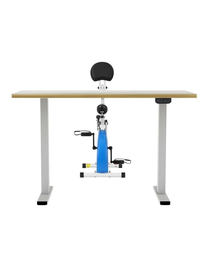 X-Bike with 140cm Automatic Standing Desk in Oak image 2