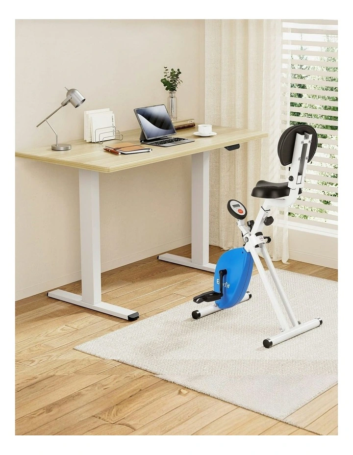 X-Bike with 140cm Automatic Standing Desk in Oak image 3