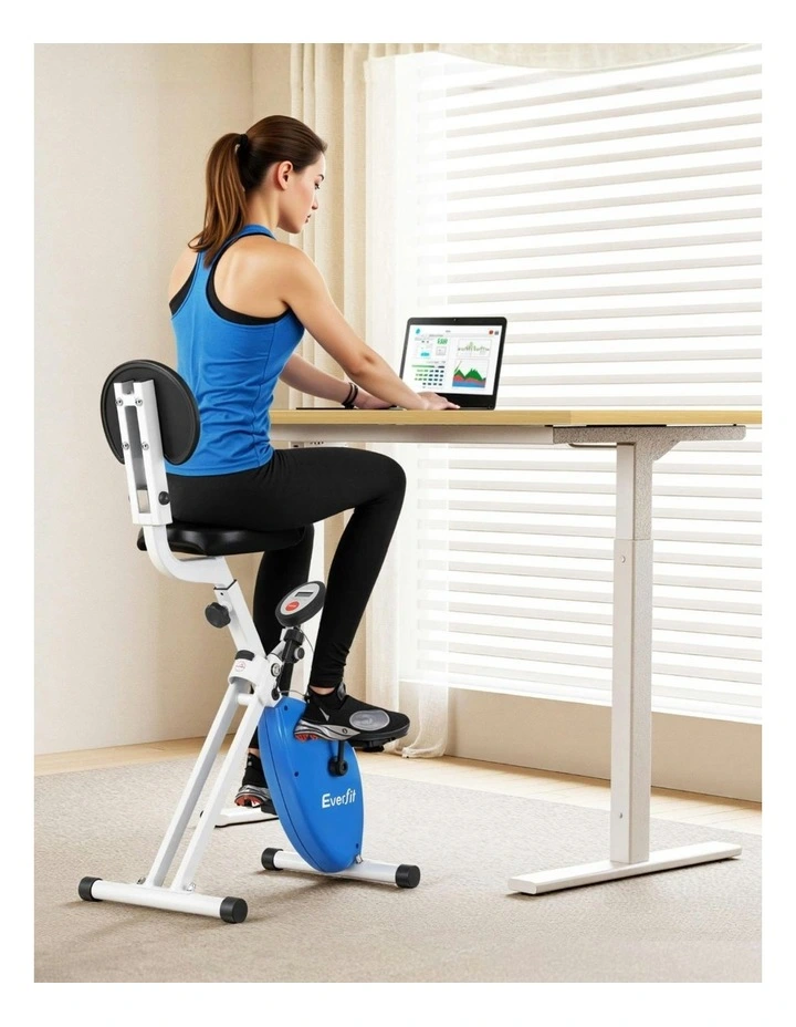 X-Bike with 140cm Automatic Standing Desk in Oak image 5