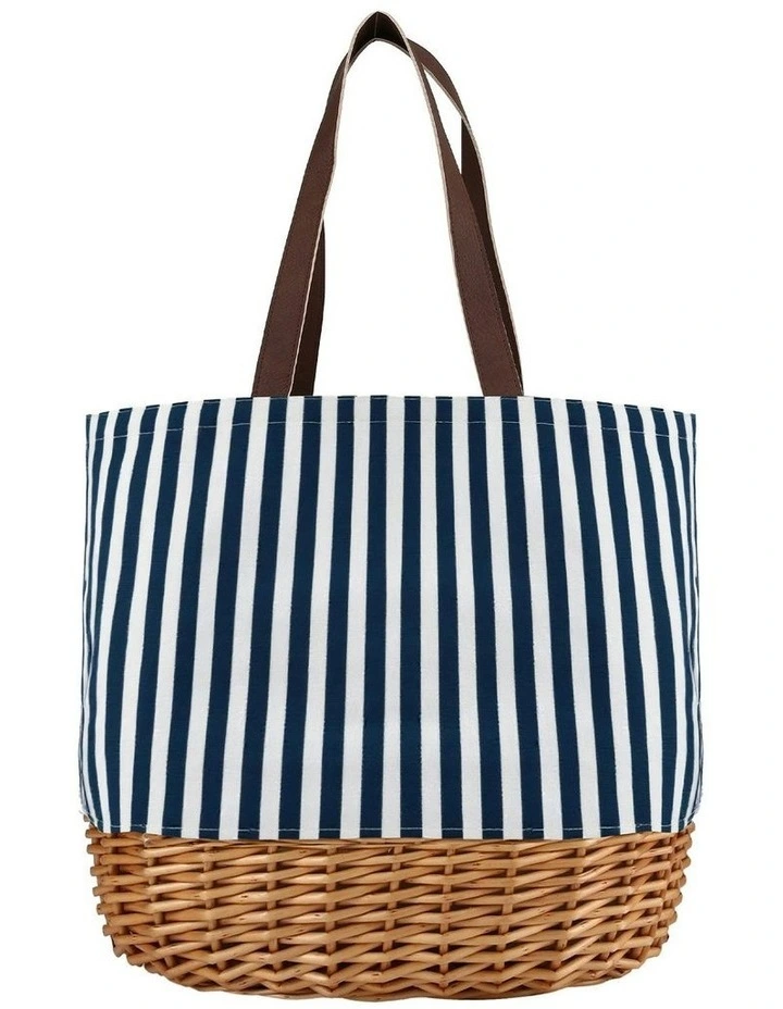 4 Person Picnic Basket Bag Set Wooden Blanket Cooler Outdoor Insulated image 2