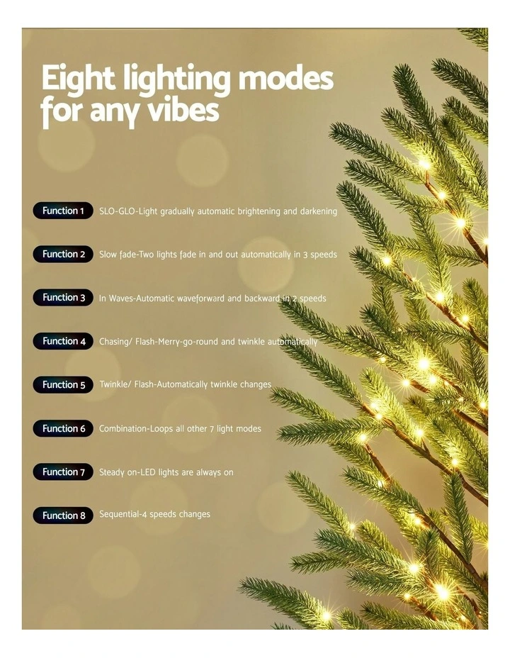 Christmas Tree 1.8M Pre-lit LED Xmas Tree 8 Modes Party Decoration image 6
