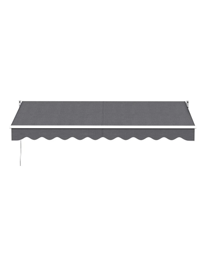 Retractable Folding Arm Awning Sunshade 3m x 2m in Grey image 2