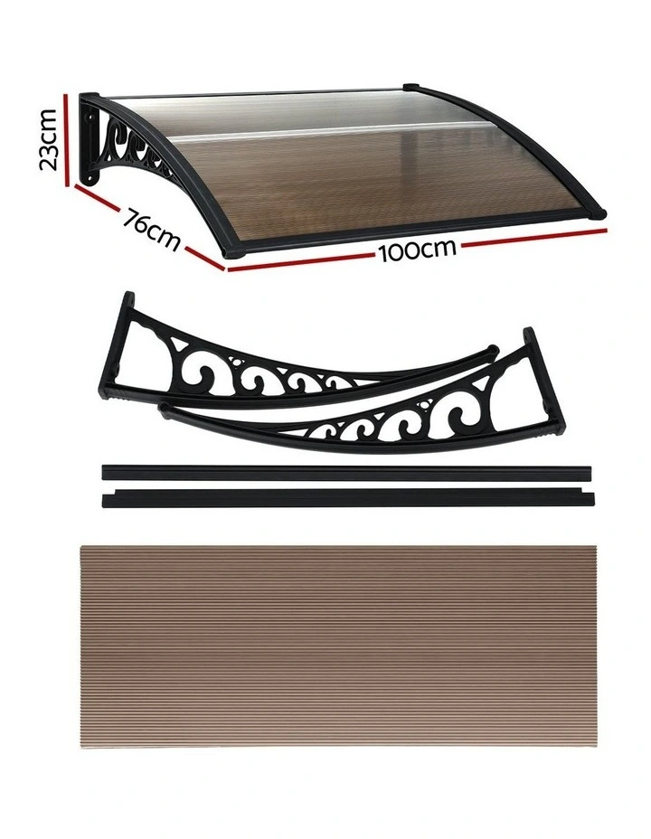Window Door Awning 0.8mx1m in Brown image 4