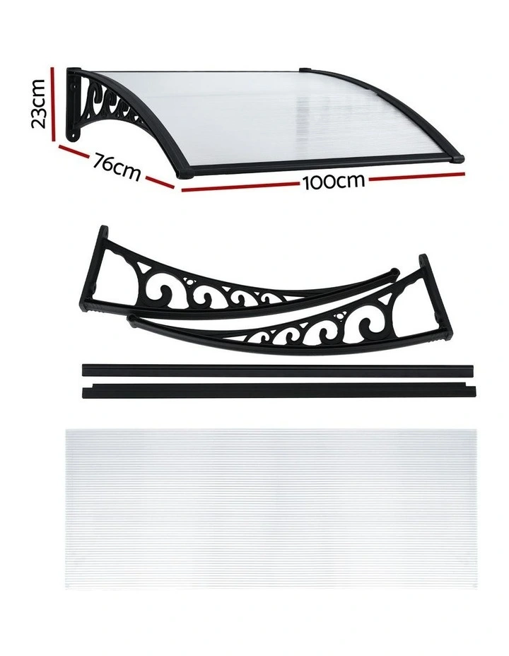 Window Door Awning 0.8mx1m in Transparent image 4