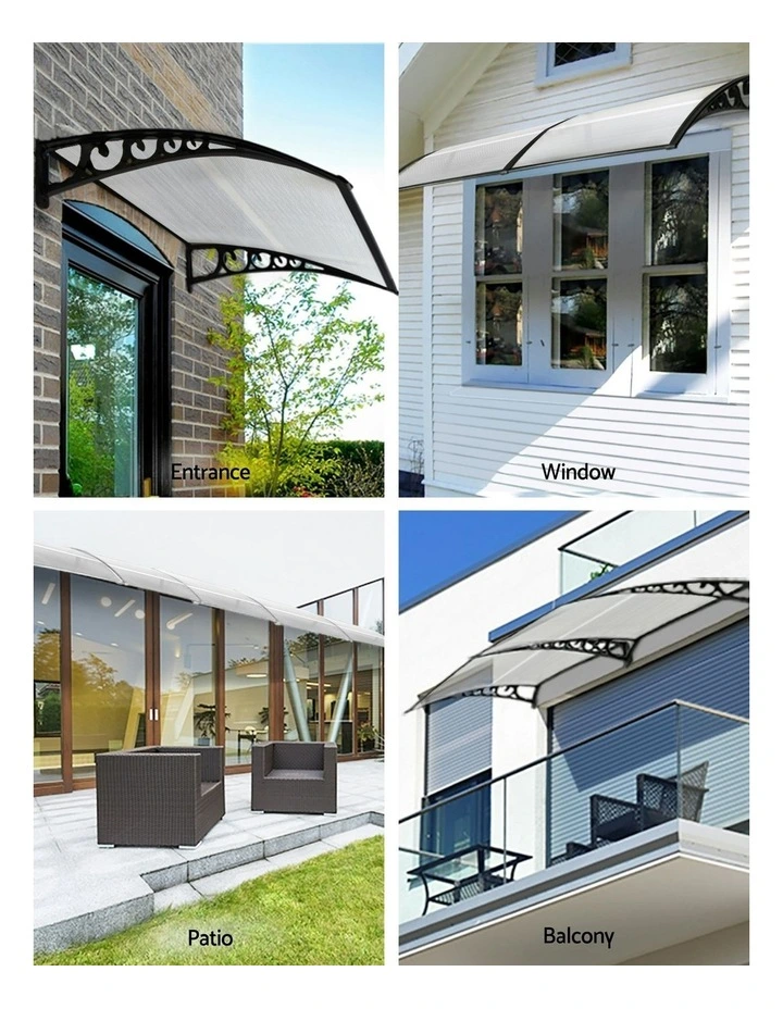 Window Door Awning 0.8mx1m in Transparent image 5