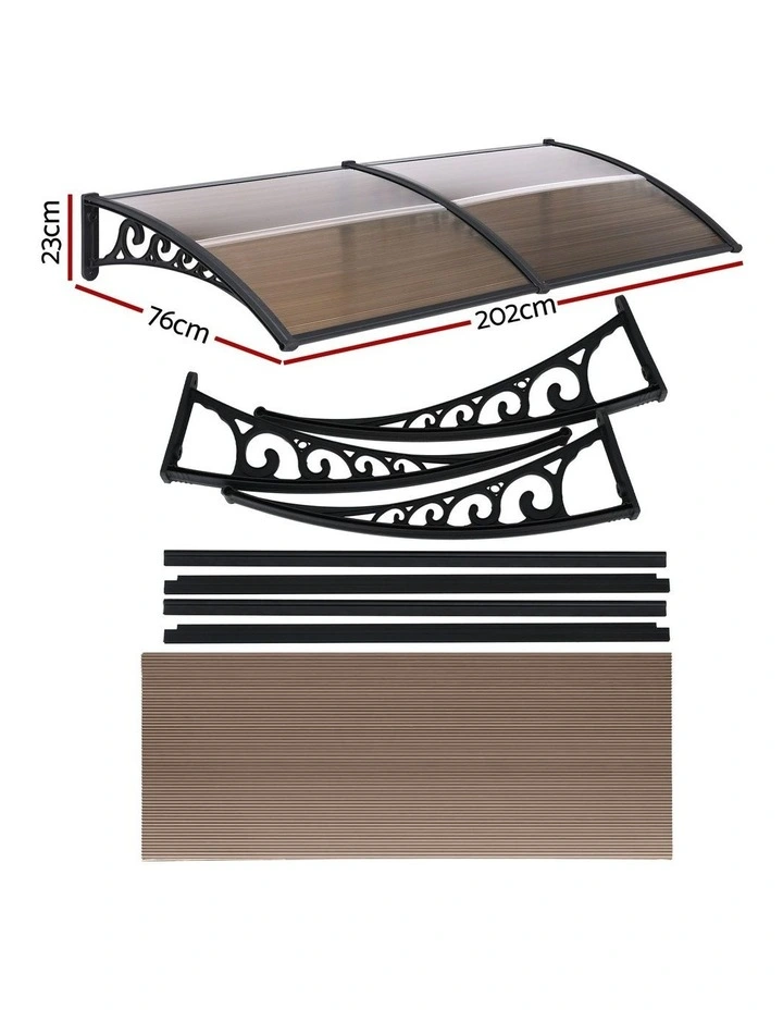 Window Door Awning 0.8mx2m in Brown image 4