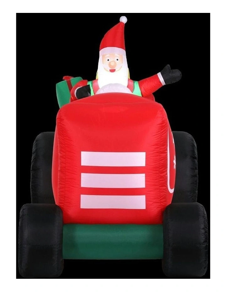 Santa Truck Length LED Decorations Illuminated Christmas Inflatable 2.6m image 1