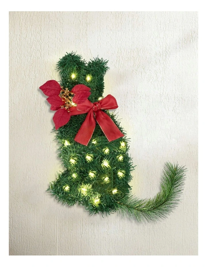 Cat Christmas Wreath 35x30cm image 3