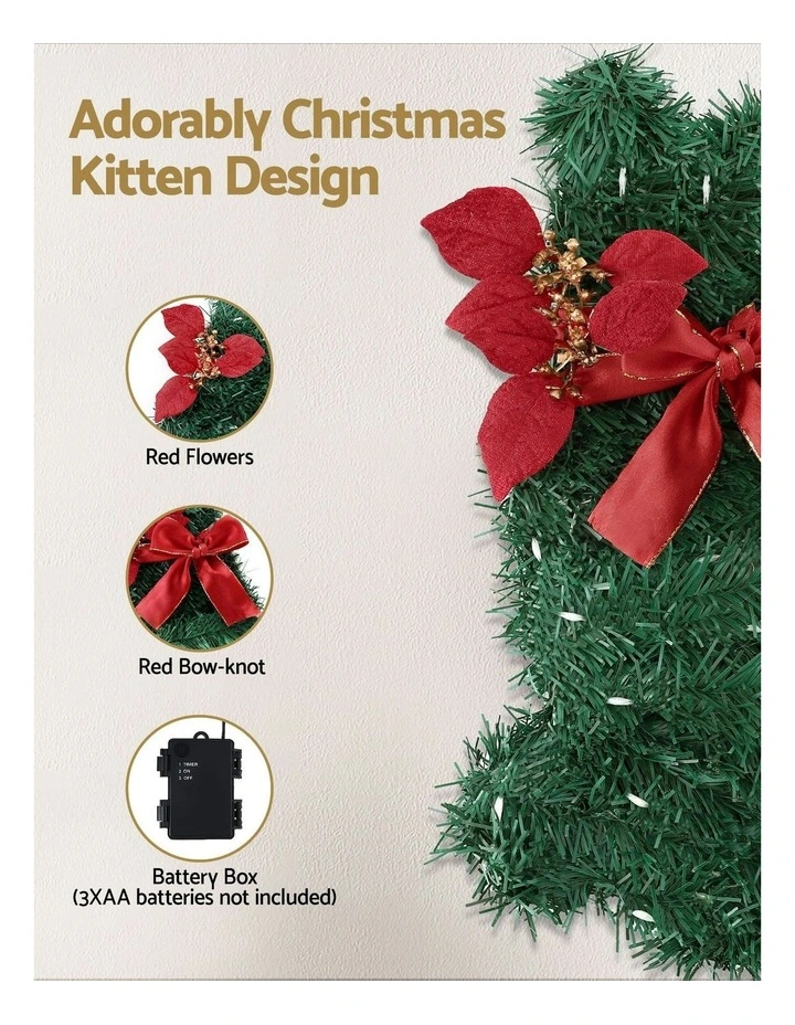 Cat Christmas Wreath 35x30cm image 5