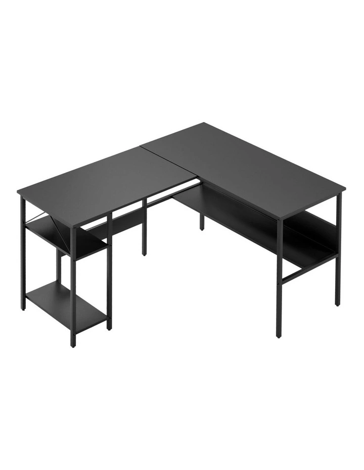 L shape Computer Desk in Black image 1