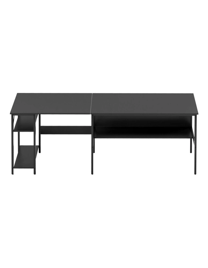 L shape Computer Desk in Black image 2