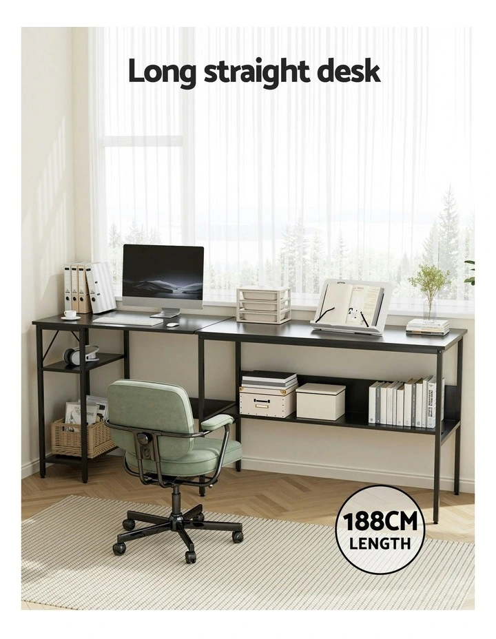 L shape Computer Desk in Black image 6