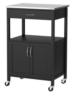 Kitchen Island Storage Drawer Cupboard 60cm in Black