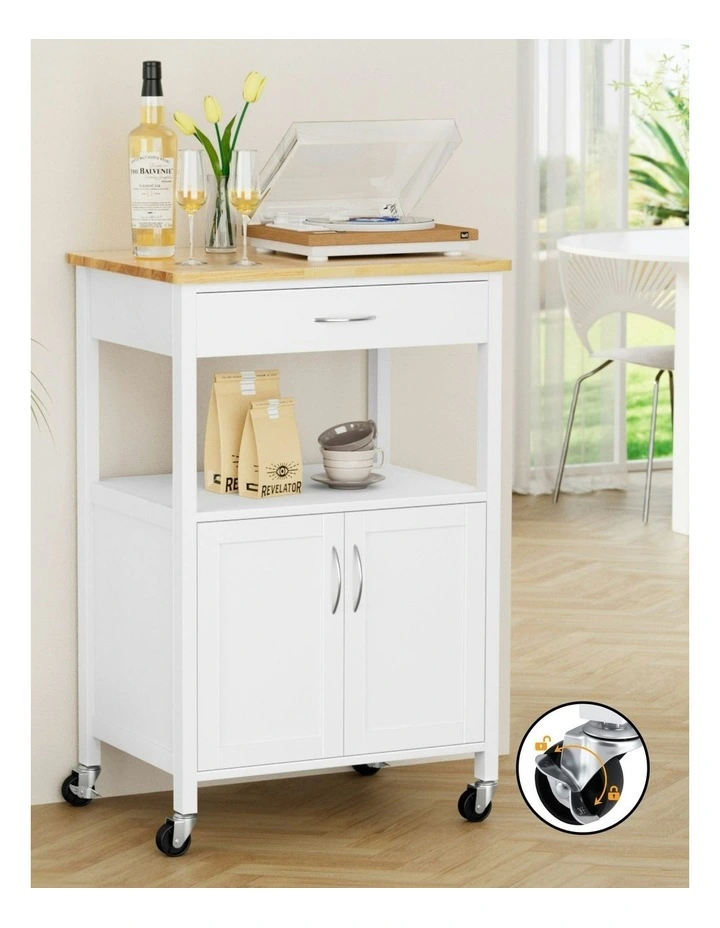 Artiss Kitchen Island Storage Drawer Cupboard 60cm in White image 7