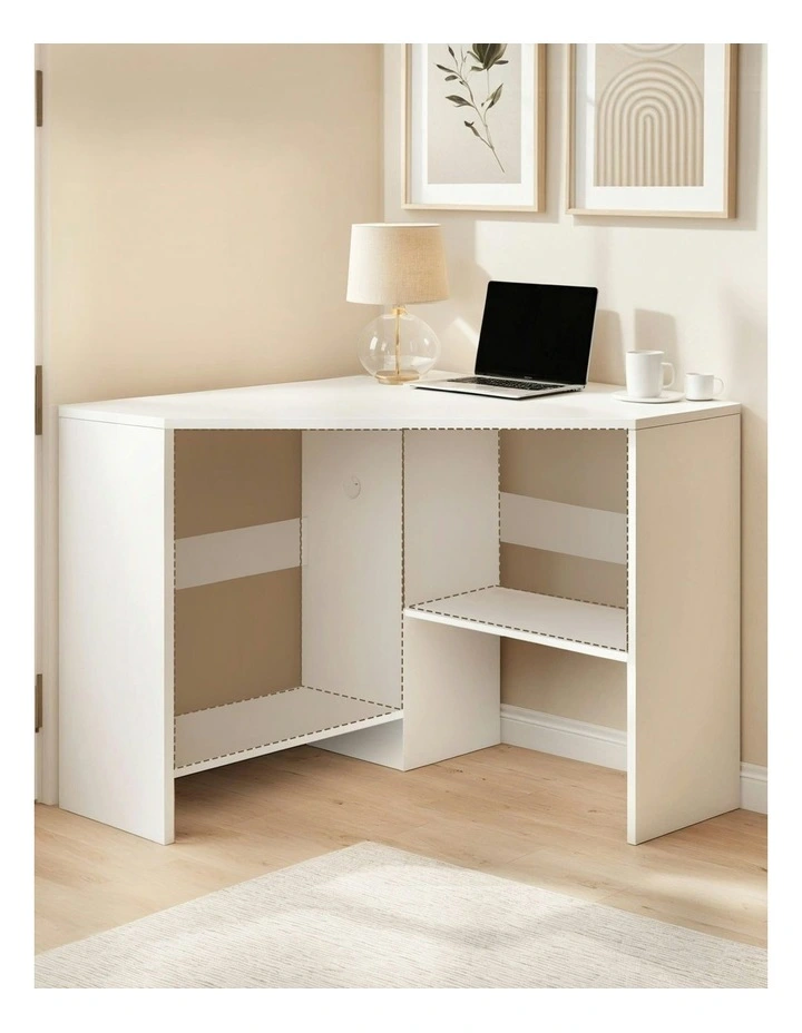 Corner Computer Desk in White image 5