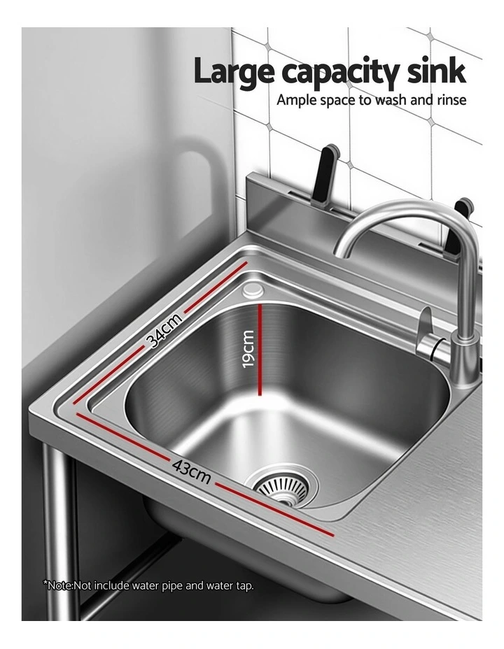 Stainless Steel Kitchen Bench 120cm in Silver image 6