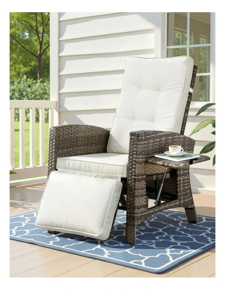 Sun Lounge Outdoor Recliner Chairs in Brown image 3