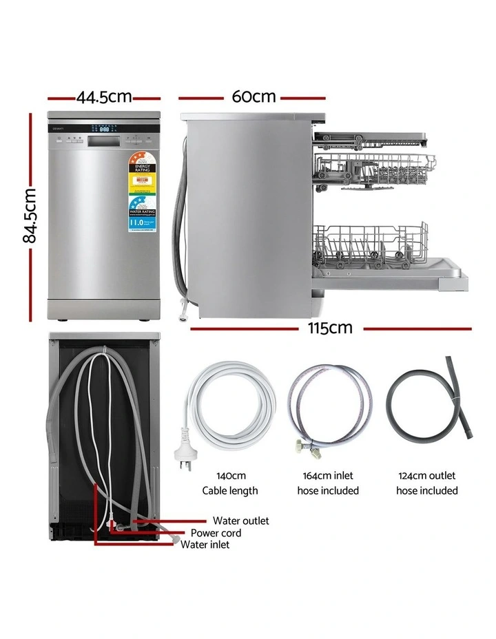 10 Place Settings Freestanding Dishwasher oN Silver image 4