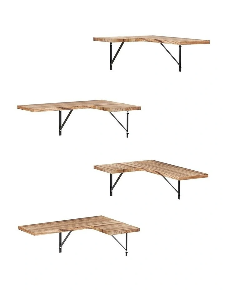 Floating Wall Shelf Corner Shelves Set of 4 in Brown image 2
