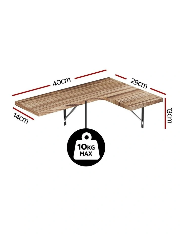 Floating Wall Shelf Corner Shelves Set of 4 in Brown image 4