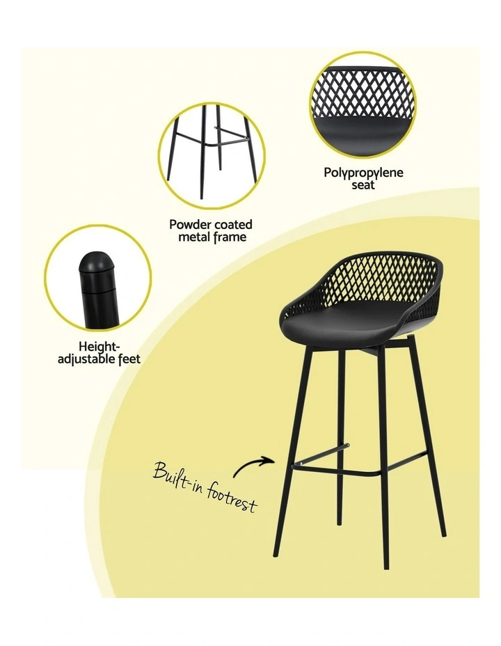 Outdoor Bar Set 3 Piece in Black image 6