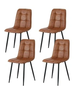 Dining Chairs Set Of 4 in Brown