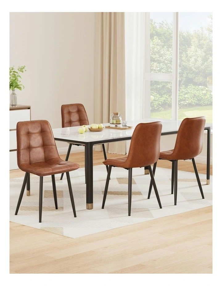 Dining Chairs Set Of 4 in Brown image 3