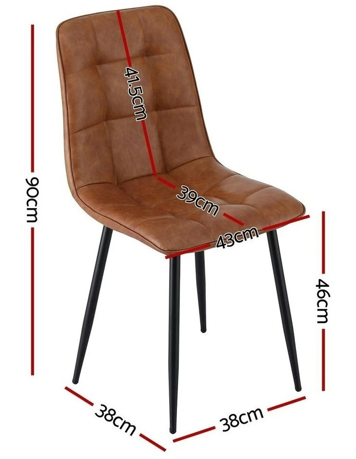 Dining Chairs Set Of 4 in Brown image 4