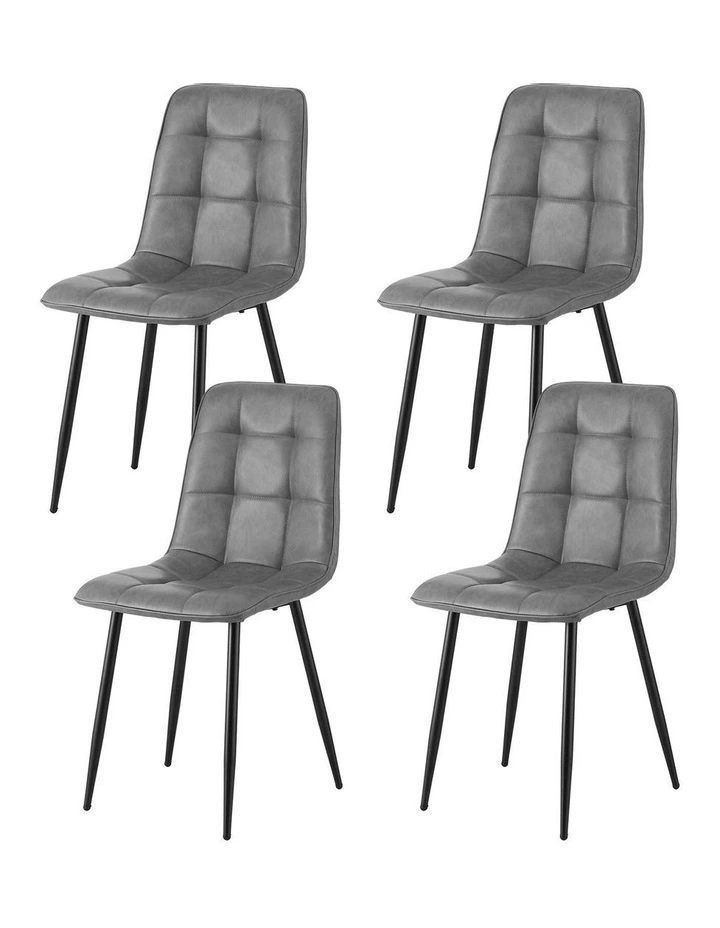 Dining Chairs Set Of 4 in Grey image 1