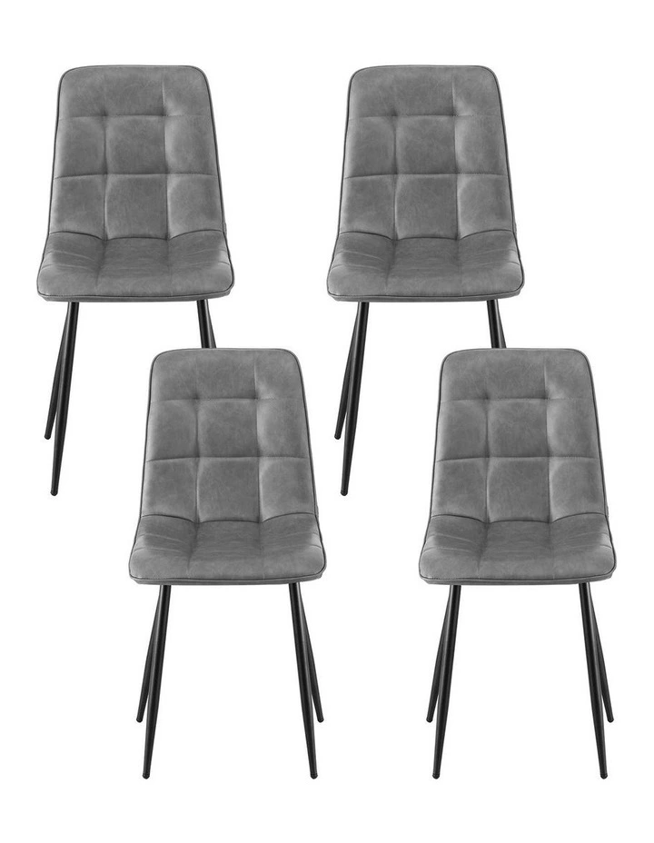 Dining Chairs Set Of 4 in Grey image 2