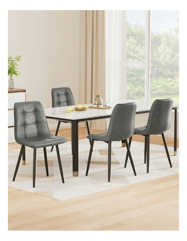 Dining Chairs Set Of 4 in Grey image 3