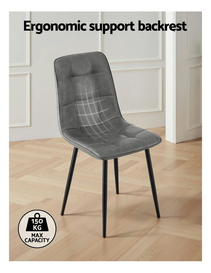 Dining Chairs Set Of 4 in Grey image 5