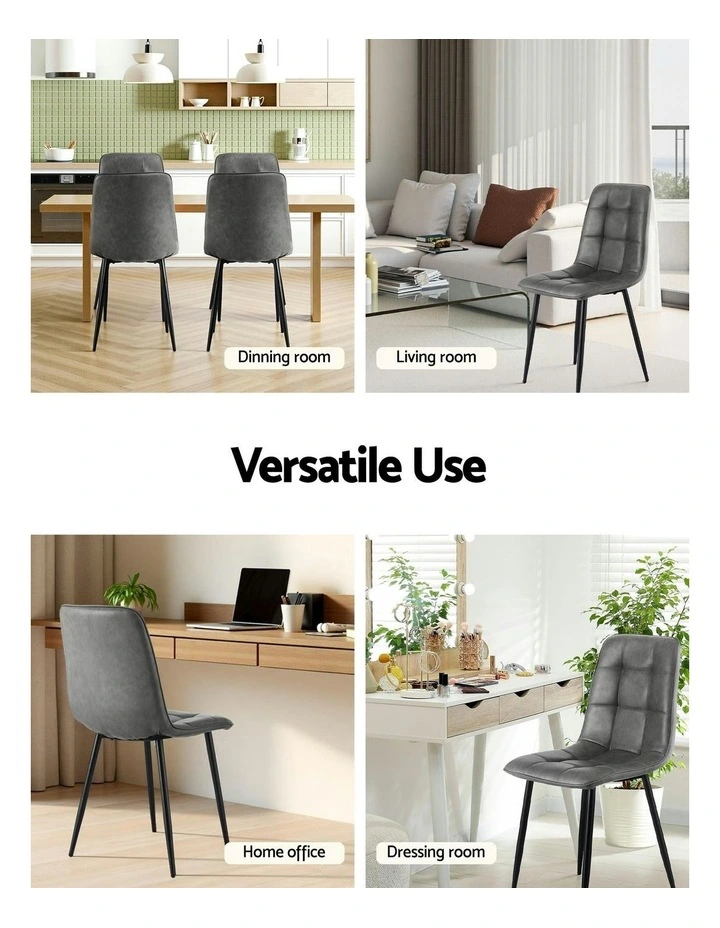 Dining Chairs Set Of 4 in Grey image 6