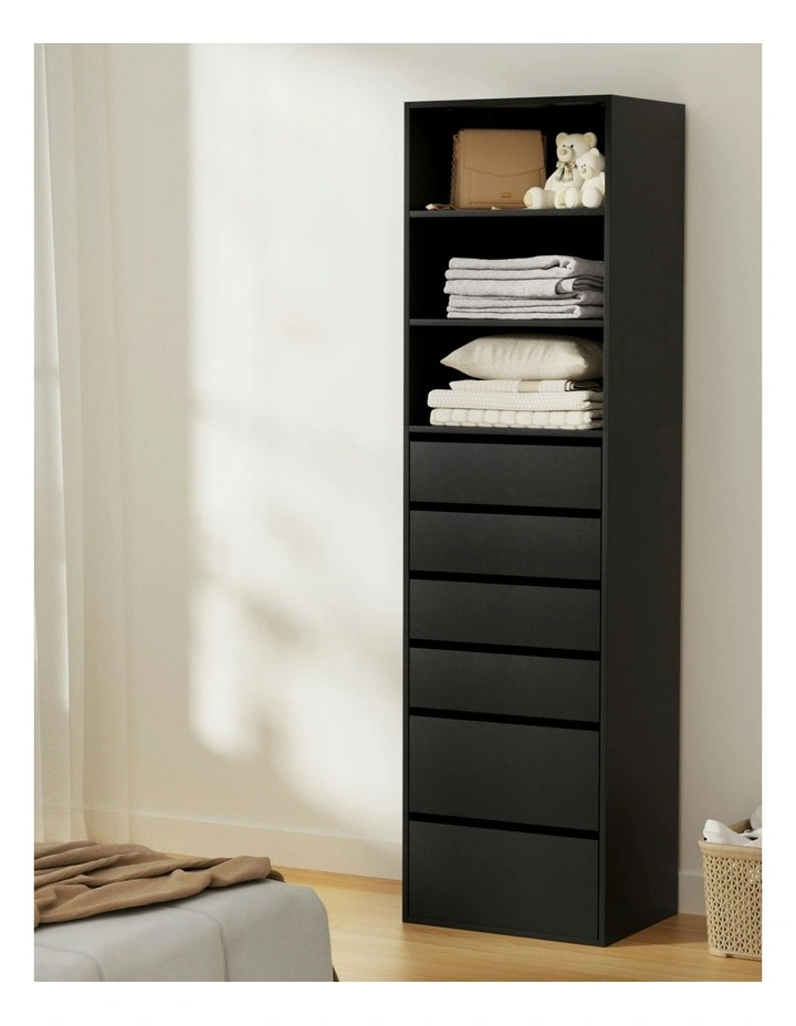 Chest Of 6 Drawers in Black image 6