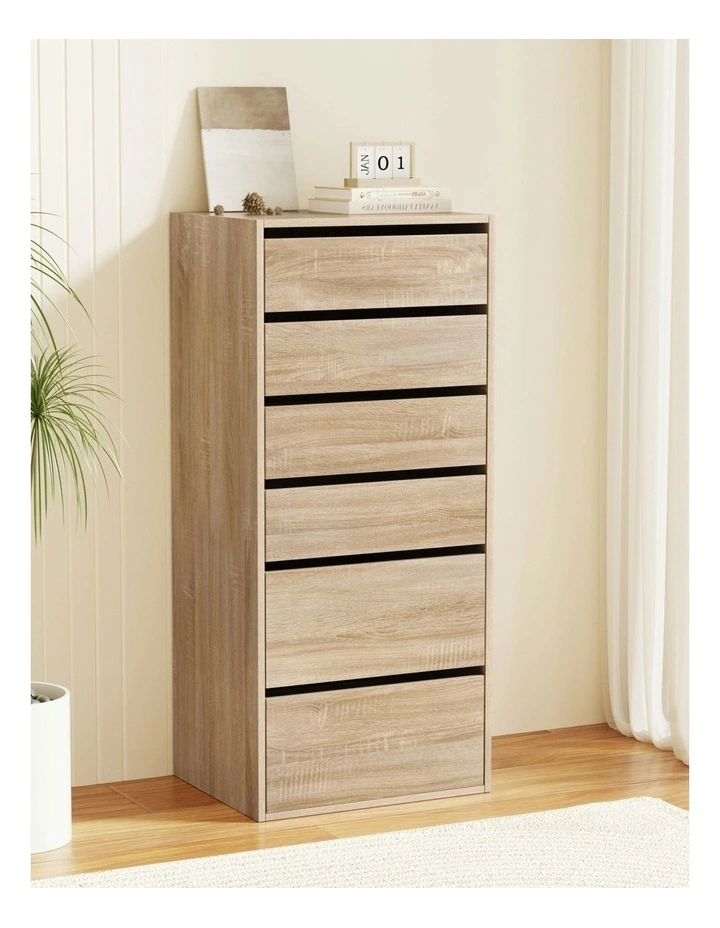 6 Chest Of Drawers Dresser Tallboy in Pine image 3
