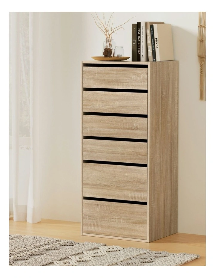 6 Chest Of Drawers Dresser Tallboy in Pine image 6