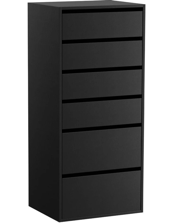 Chest Of Drawers Dresser 6 in Black image 1