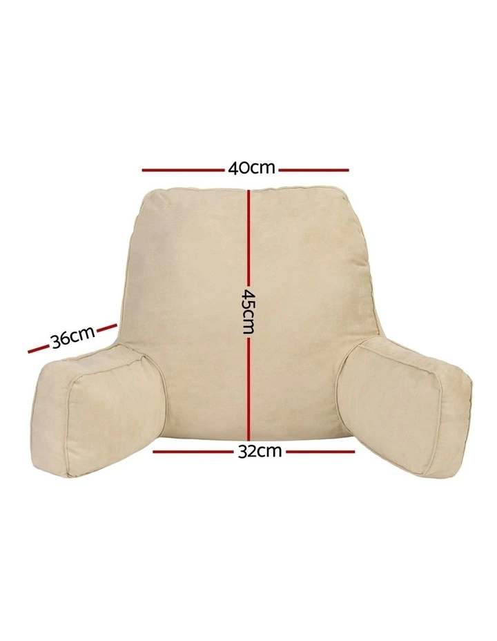 Reading Pillow Back Rest Lumbar Support Cushion in Oatmeal image 4