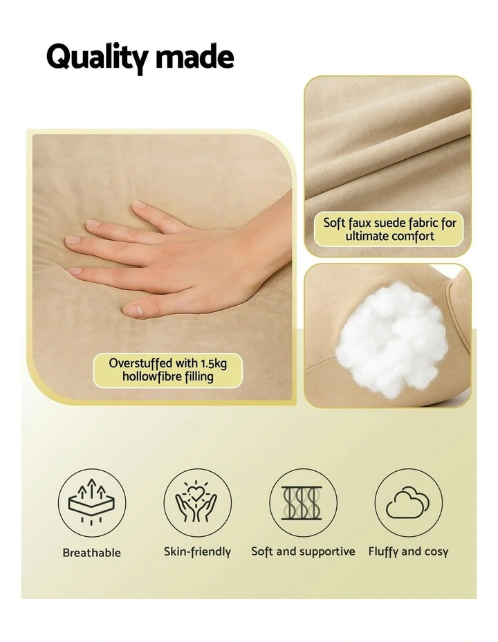 Reading Pillow Back Rest Lumbar Support Cushion in Oatmeal image 6