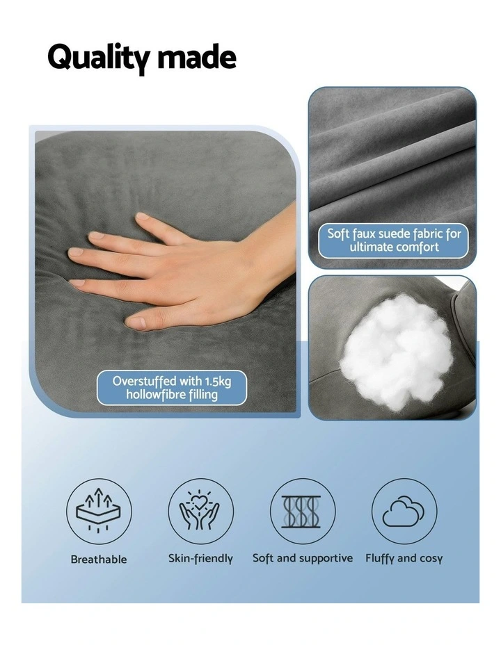 Reading Pillow Back Rest Support Cushion in Grey image 6
