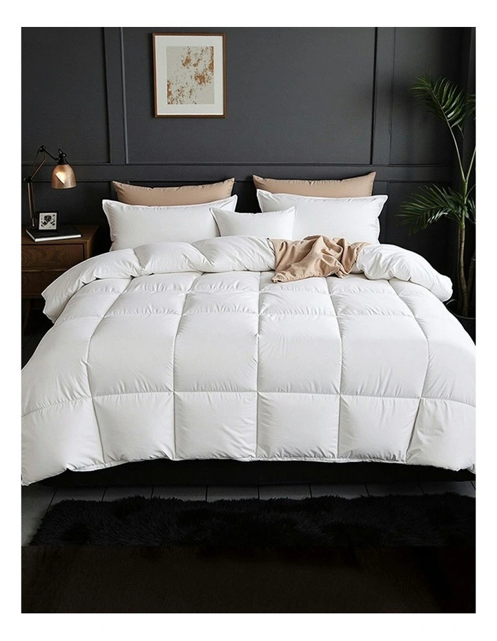Single Size Goose Down Feather Quilt in White image 3