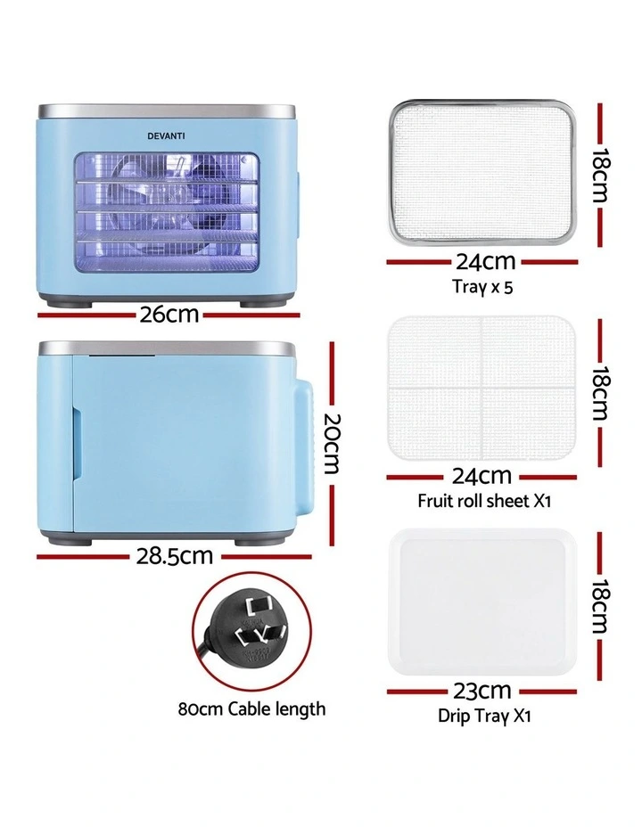 Food Dehydrator Mini Fruit Dryer Set Of 5 Trays in Multi image 4