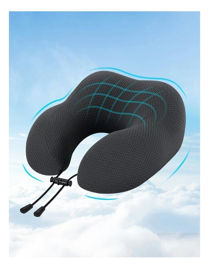 Travel Neck Pillow Car Cushion in Black image 3