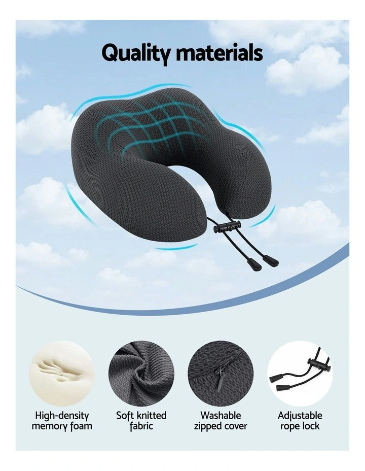 Travel Neck Pillow Car Cushion in Black image 7